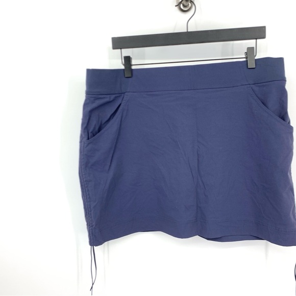 Columbia Women Size XL Skort Mini Skirt Shorts Liner Blue Pull On Quick Dry Hike - Picture 2 of 7